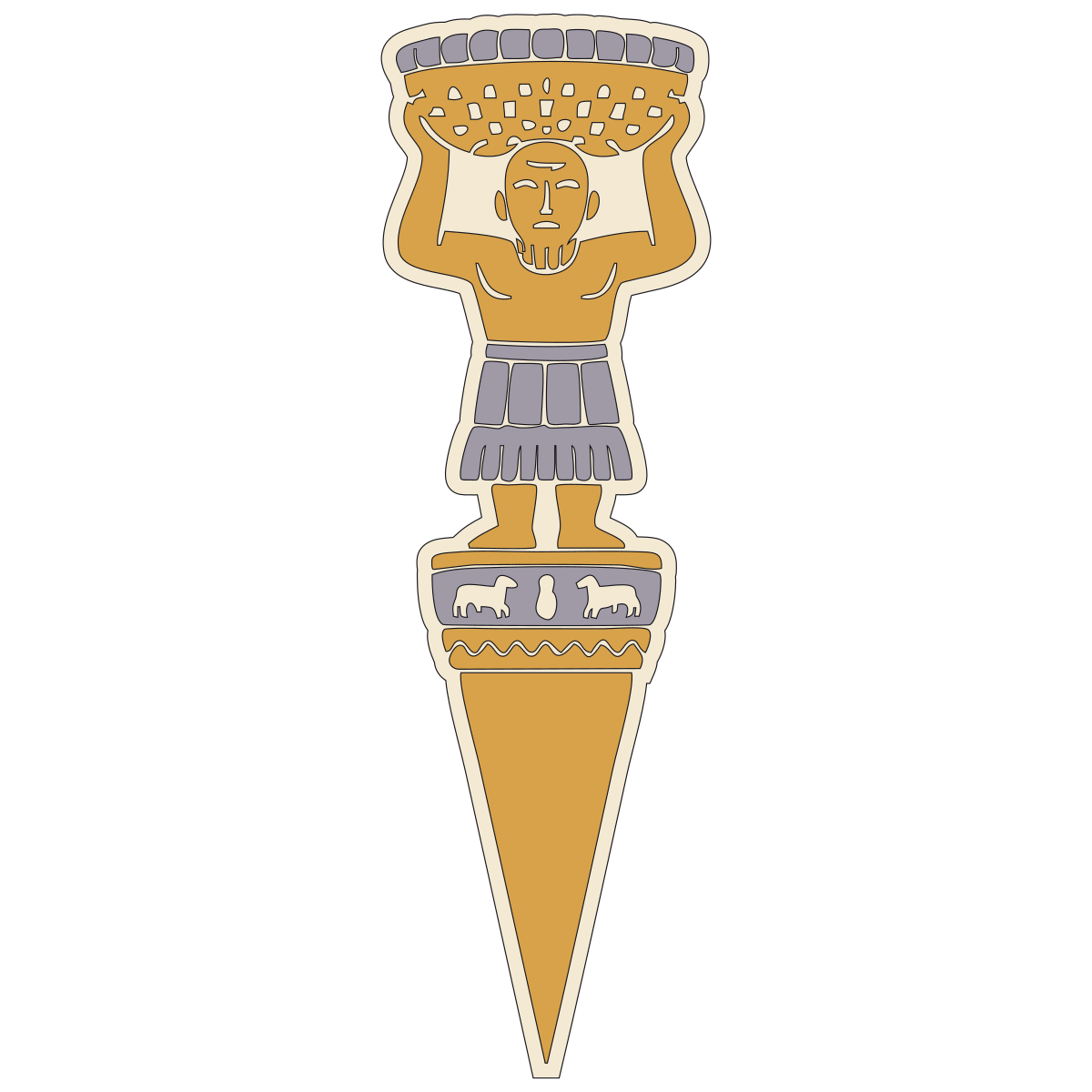 Basket-Bearer Foundation Peg — Documented Sumerian Motif, Lagash II–Ur III preview