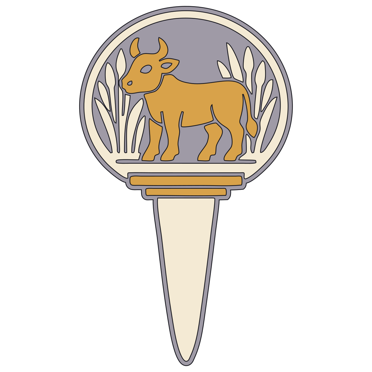 Bull-in-Reeds Foundation Peg — Documented Sumerian Motif, Lagash II preview