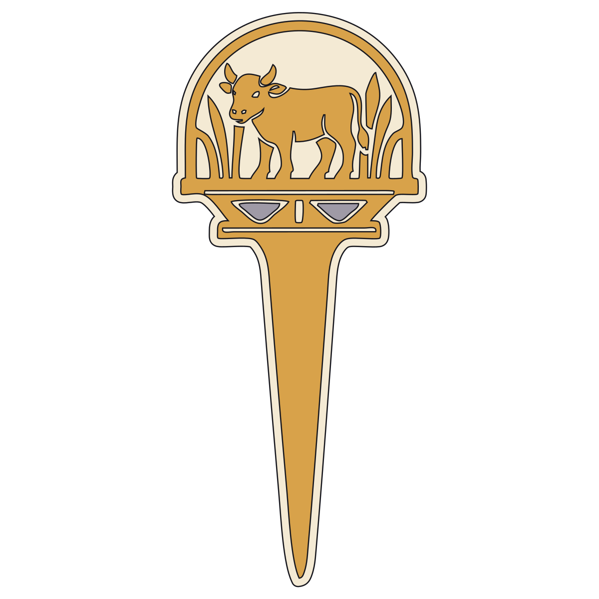 Bull-in-Reeds Foundation Peg — Documented Sumerian Motif, Lagash II preview