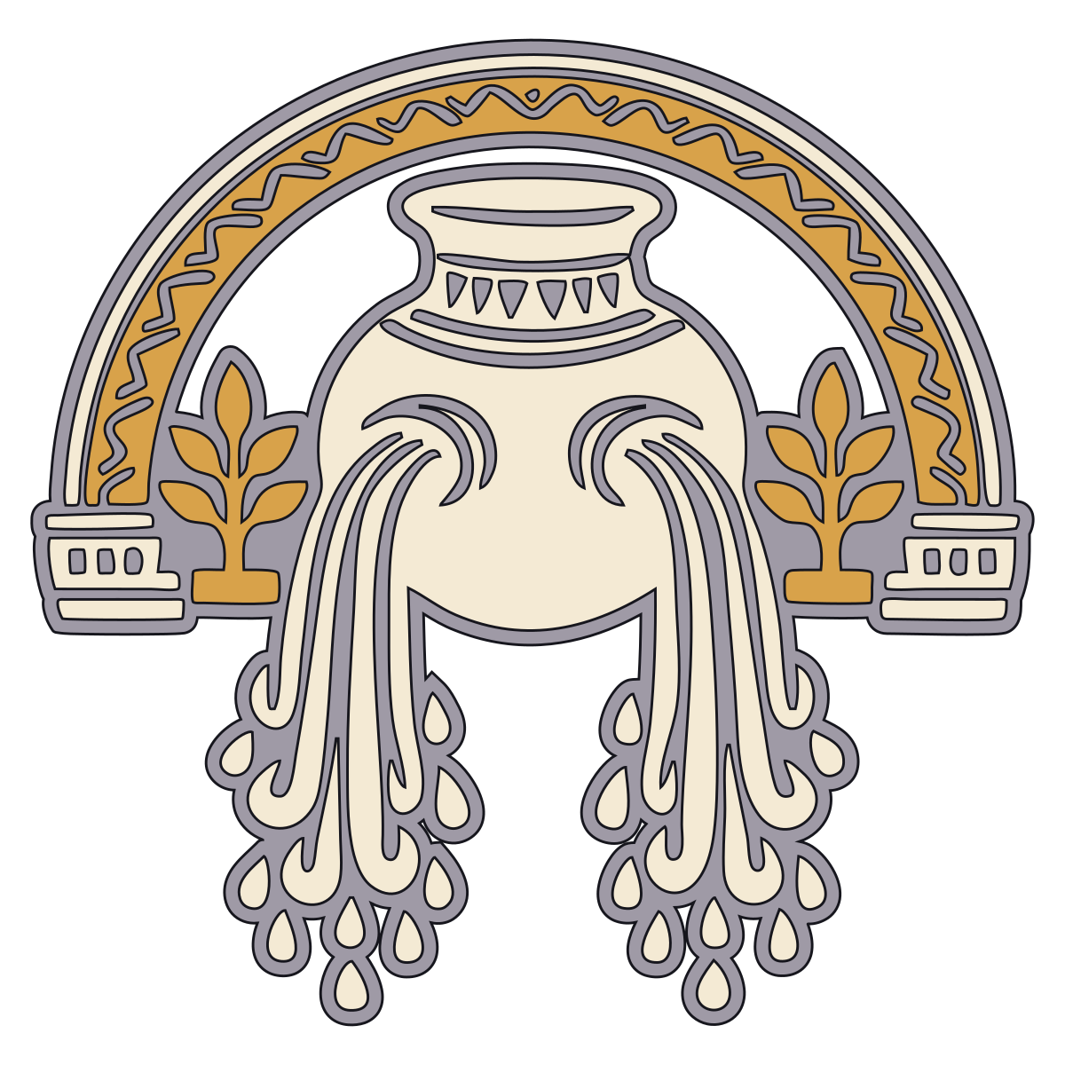 Flowing Vase (hegallu) — Documented Sumerian/Akkadian Motif, Akkadian–Ur III preview
