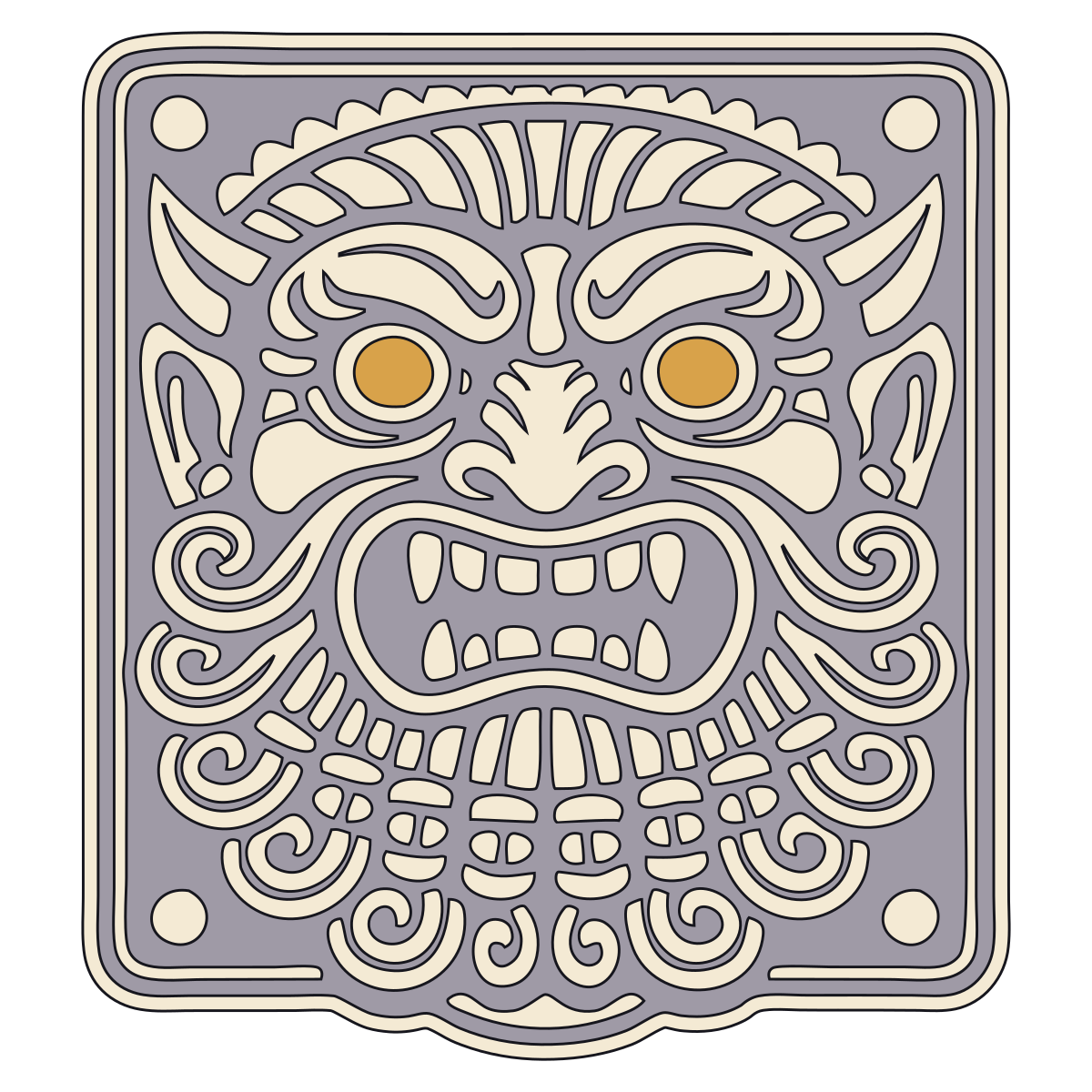 Humbaba Frontal Face — Documented Akkadian Motif, Old Babylonian preview