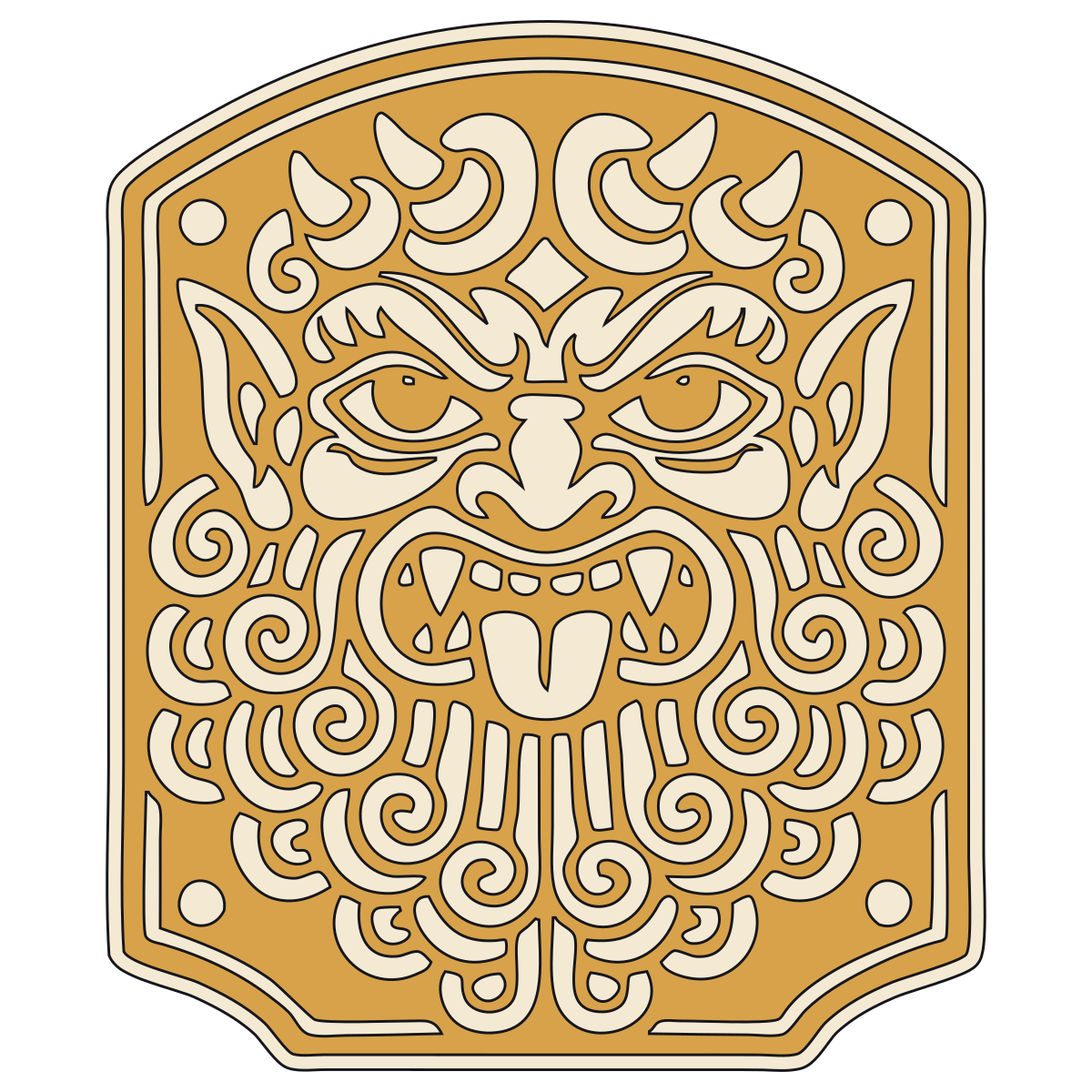 Humbaba Frontal Face — Documented Akkadian Motif, Old Babylonian preview