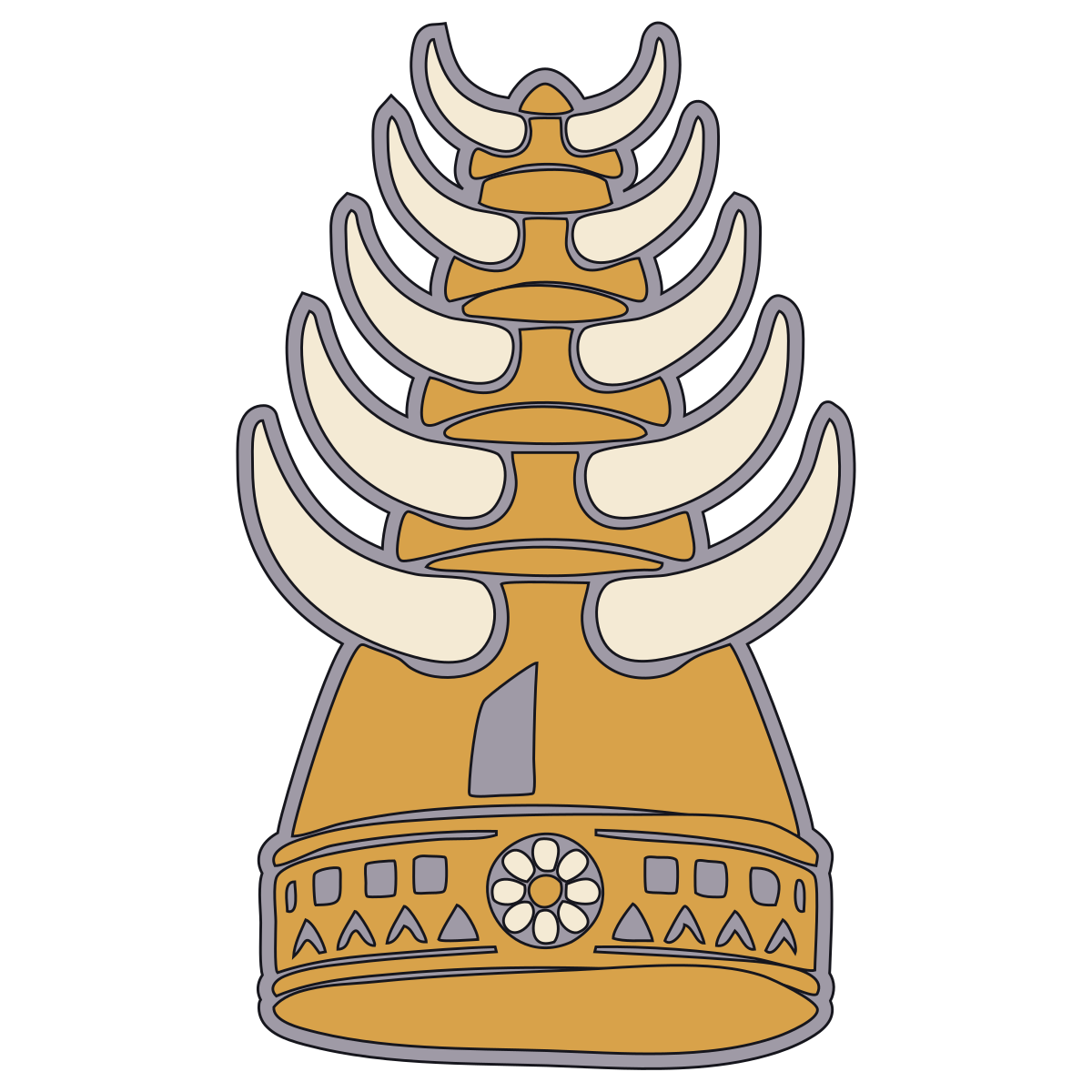 Multiple-Horned Crown / horned miter — Documented Sumerian/Akkadian Motif, Early Dynastic–Old Babylonian V2 preview