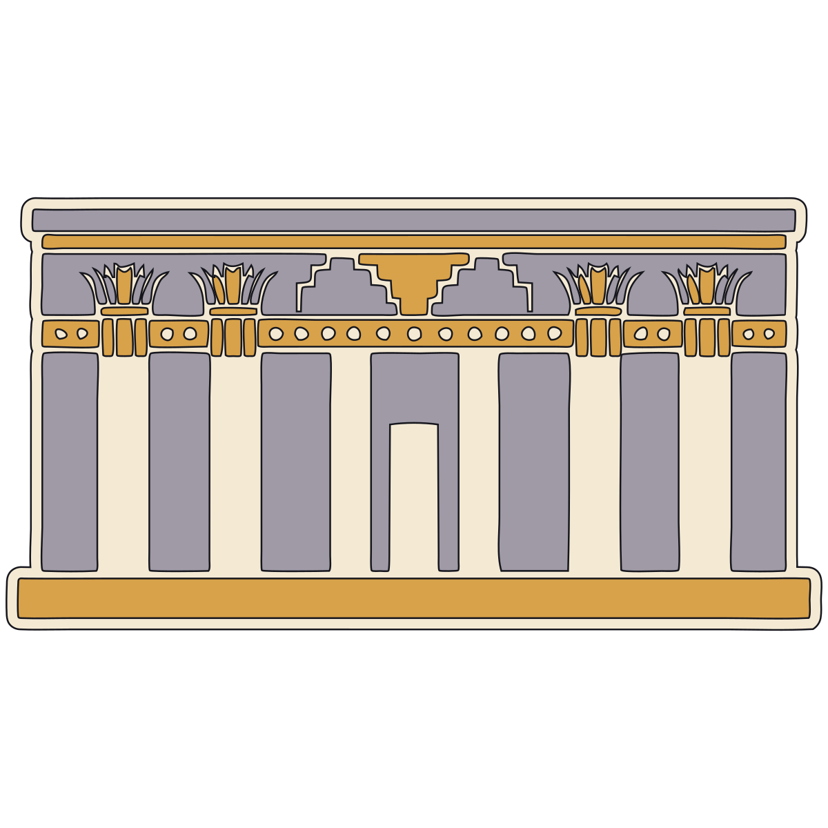 Niched Temple Facade — Documented Sumerian Motif, Late Uruk–Early Dynastic preview