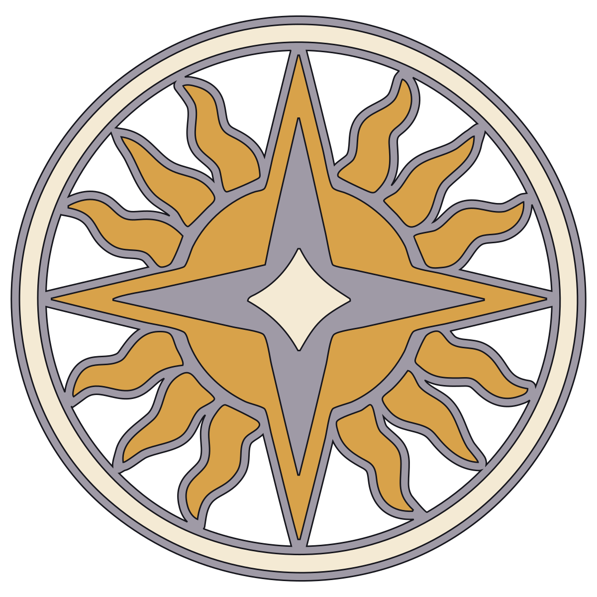 Rayed Solar Disk (Utu/Shamash šamšatu) — Documented Akkadian Motif, Akkadian–Old Babylonian preview