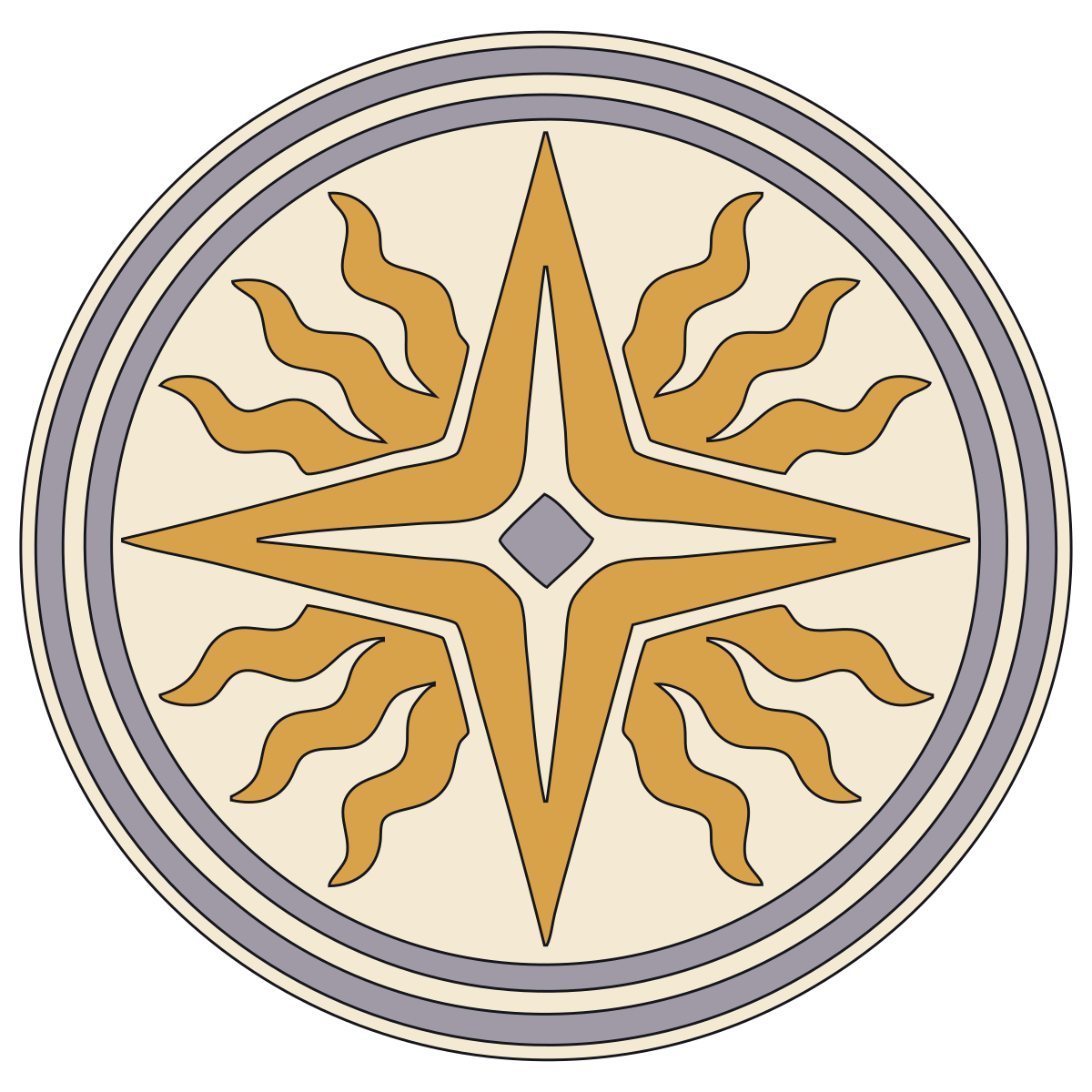 Rayed Solar Disk (Utu/Shamash šamšatu) — Documented Akkadian Motif, Akkadian–Old Babylonian preview