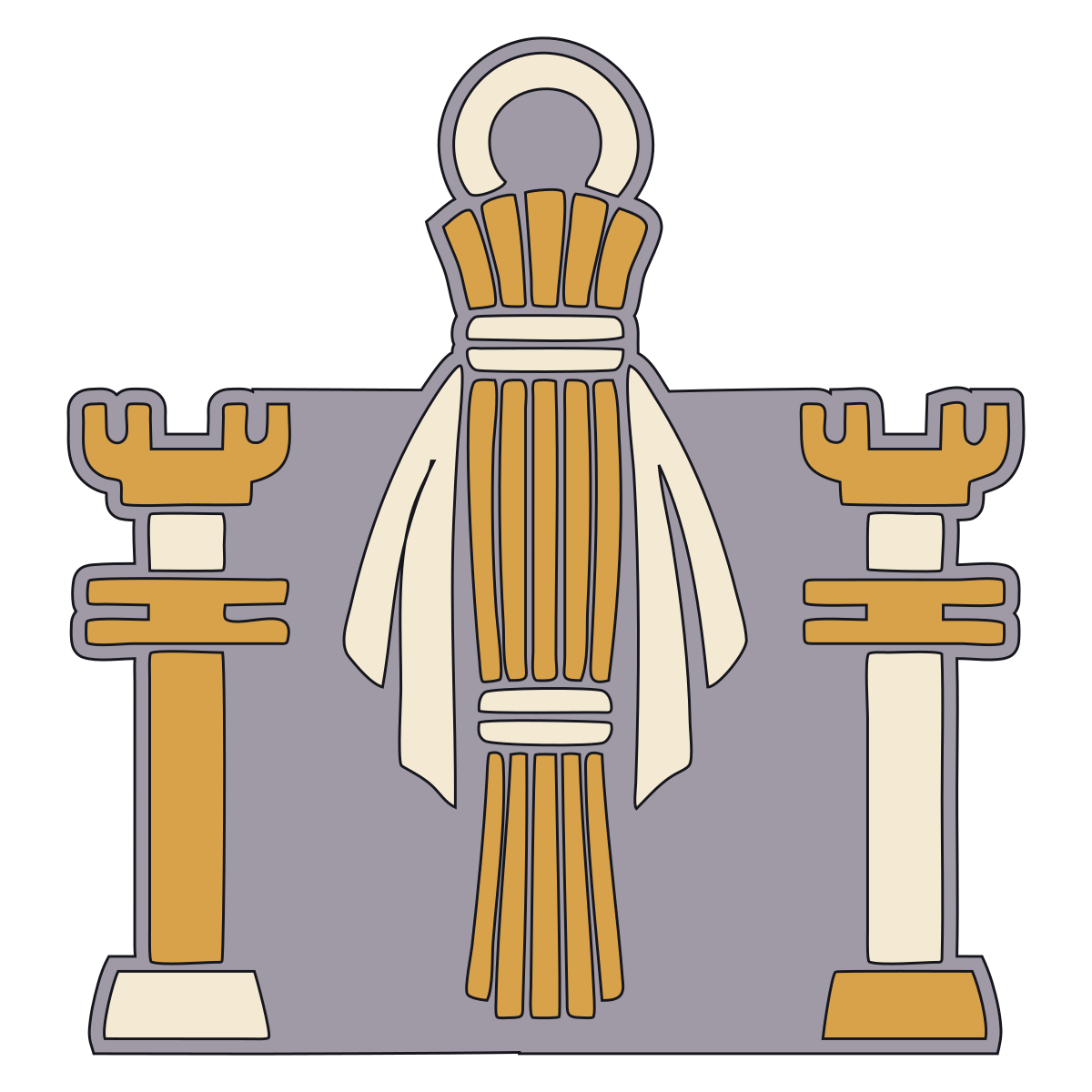 Reed-Bundle Ring-Post with Streamer (MUŠ3, Inanna) — Documented Sumerian Motif, Late Uruk–Jemdet Nasr preview