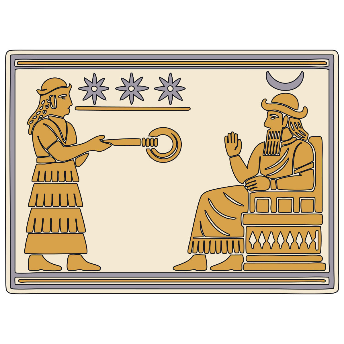 Rod and Ring — Documented Sumerian/Akkadian Motif, Ur III–Old Babylonian preview