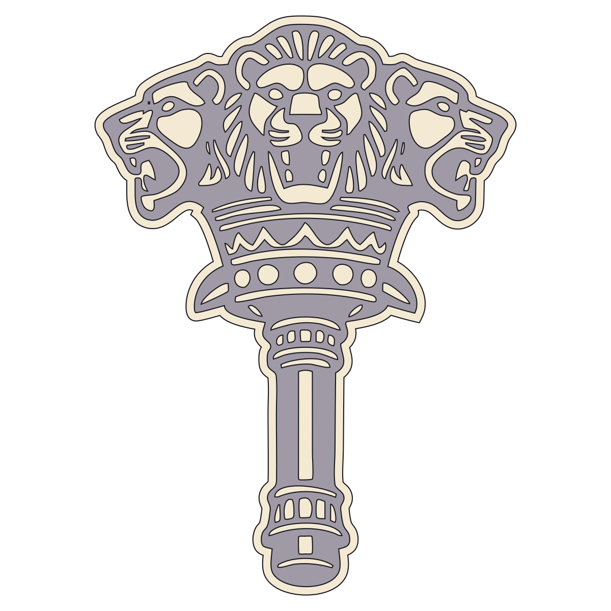 Triple-lion-head mace (šita ur-sag eš) of Ningirsu — Documented Sumerian Motif, Lagash II preview