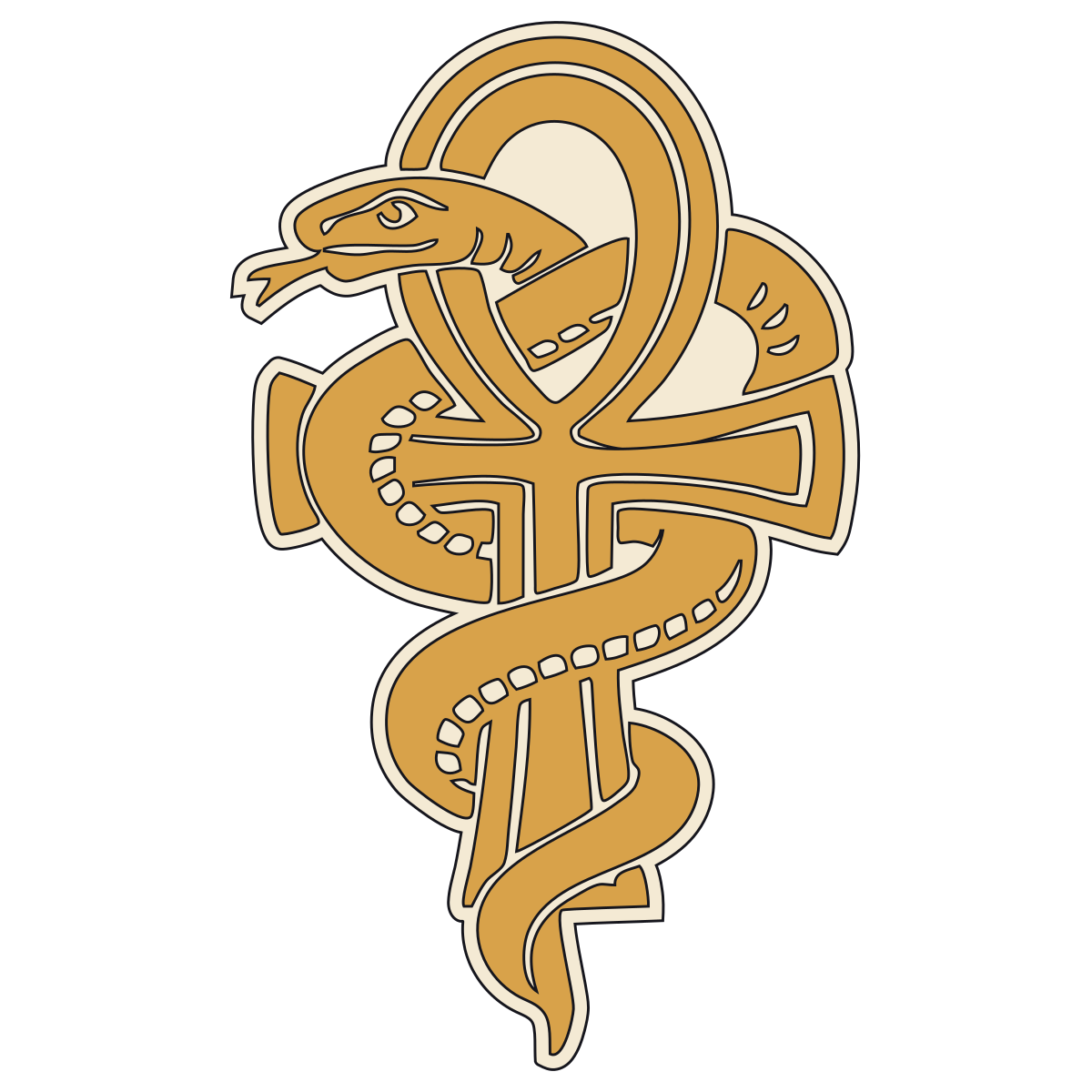 Ankh and Serpent Pin preview