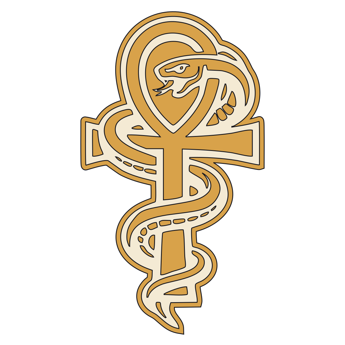 Ankh and Serpent Pin V3 preview