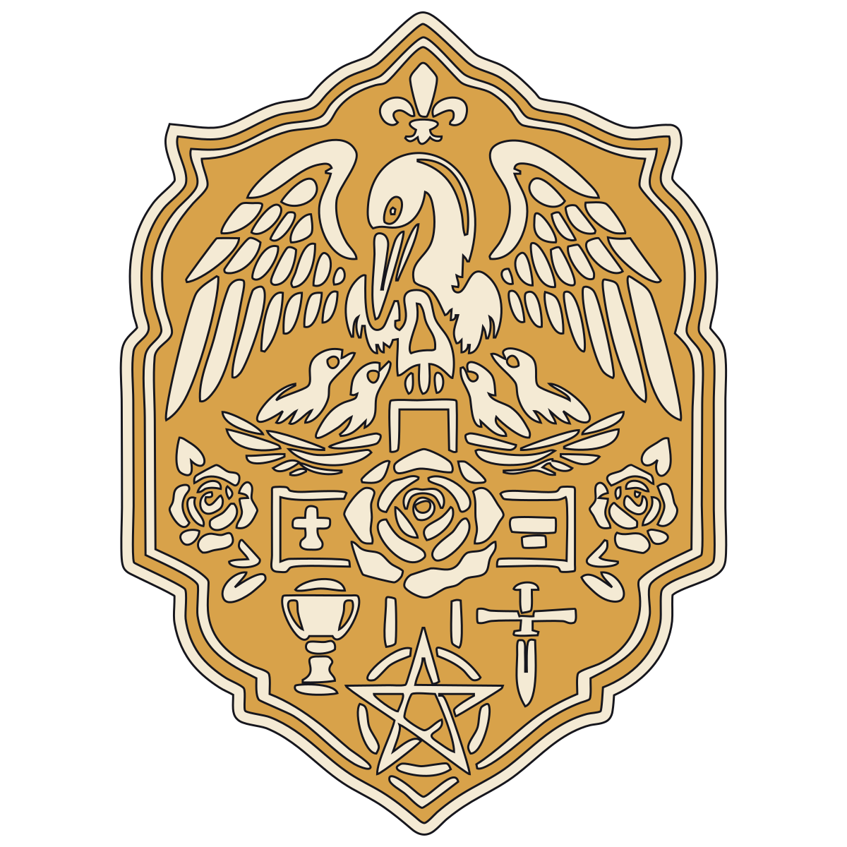 Rosicrucian Pelican and Rose Cross preview