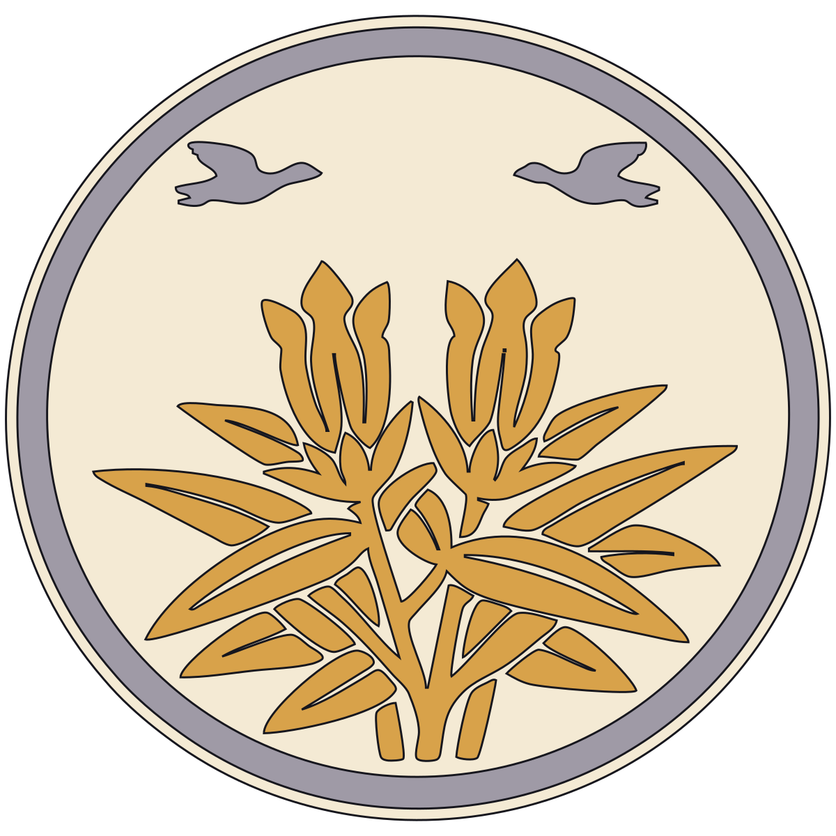 Bamboo-Leaved Gentian with Two Distant Geese (Ochi Sasarindō ni Futatsu Tōgan) — Documented Kamon Motif, Muromachi–Edo preview