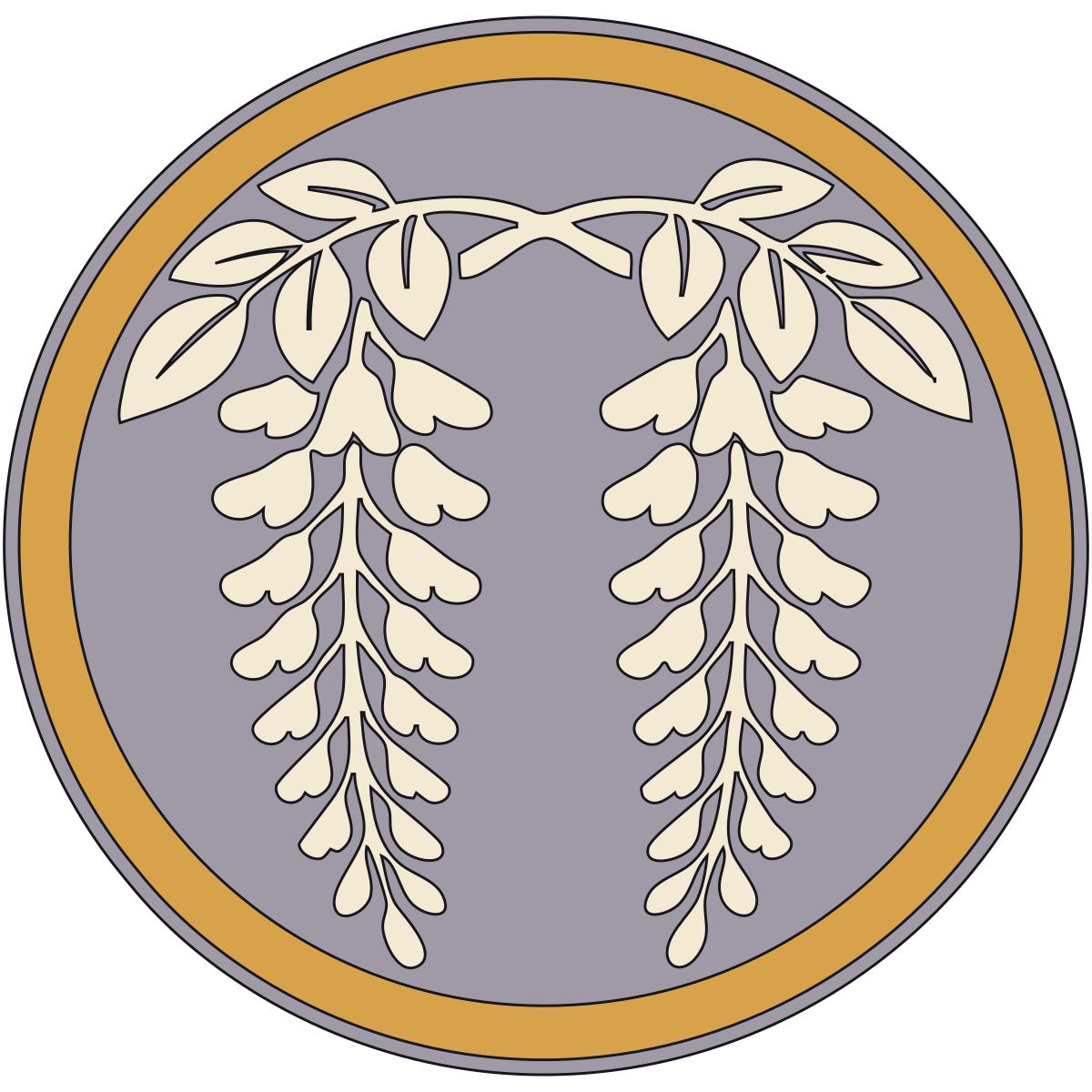 Drooping Wisteria Crest (Sagari-Fuji-mon) — Documented Kamon Motif, Muromachi–Edo V2 preview