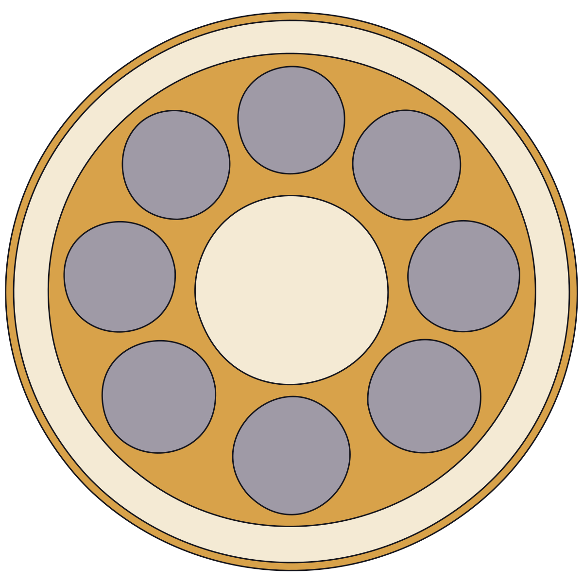 Eight-Around-One Discs Crest (Kuyō-mon) — Documented Kamon Motif, Muromachi–Edo V3 preview