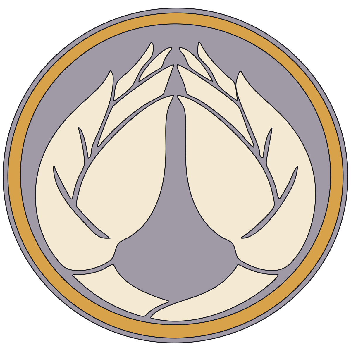 Embracing Myōga Crest (Daki-Myōga-mon) — Documented Kamon Motif, Muromachi–Edo V3 preview