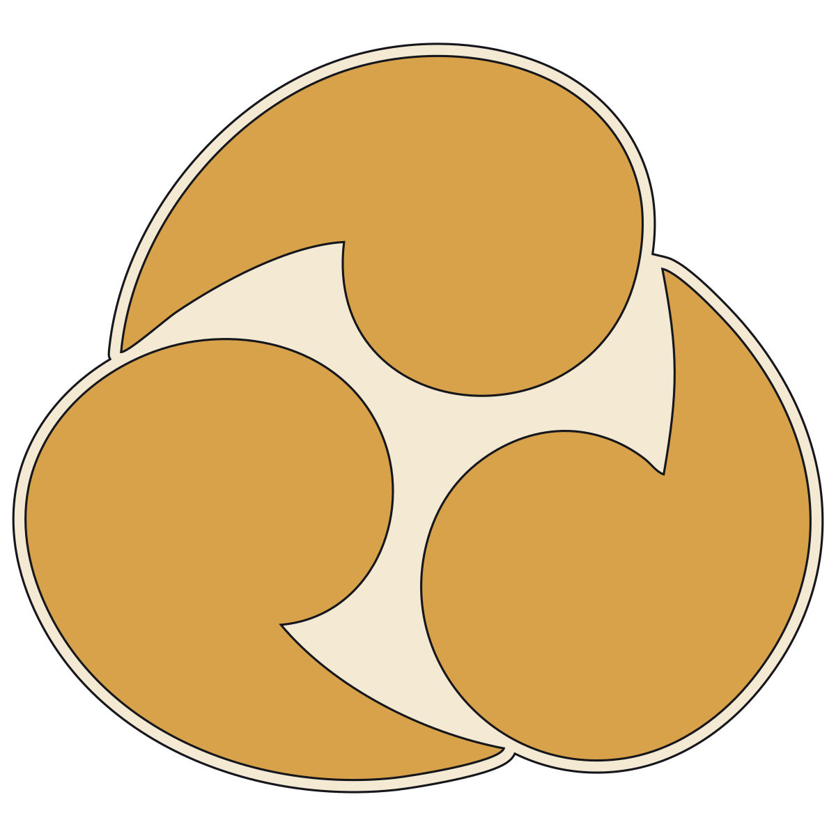 Left Three-Tomoe Crest (Hidari-Mitsudomoe-mon) — Documented Kamon Motif, Muromachi–Edo V3 preview
