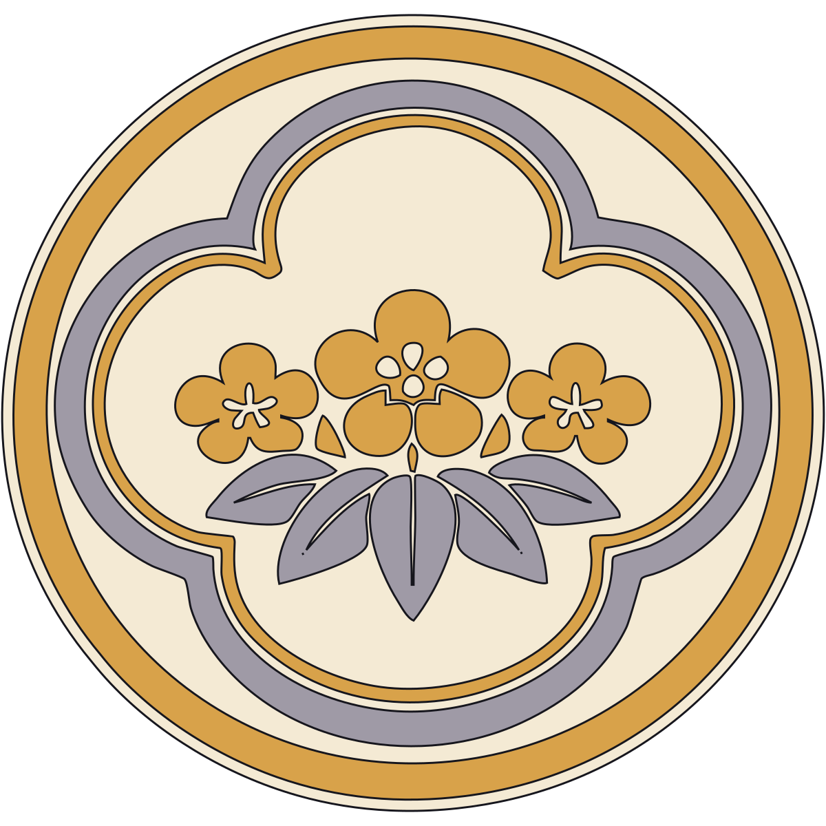 Lobed Mokko Outline Crest (Mokko-mon) — Documented Kamon Motif, Muromachi–Edo V3 preview