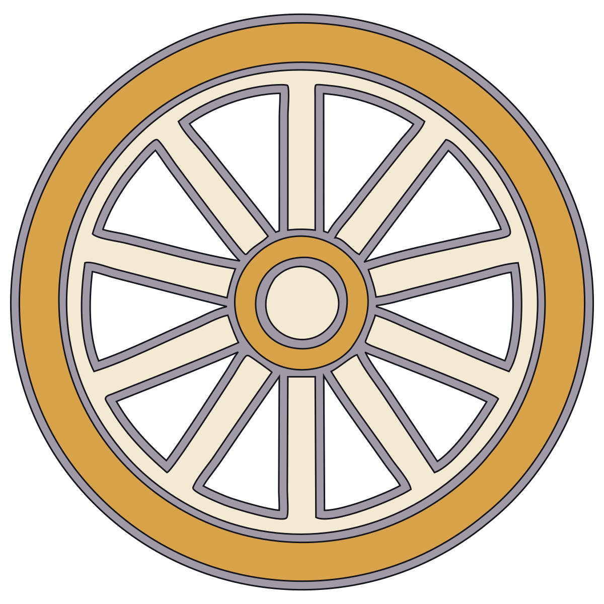 Ox-Carriage Wheel Crest (Genji-guruma) — Documented Kamon Motif, Edo preview