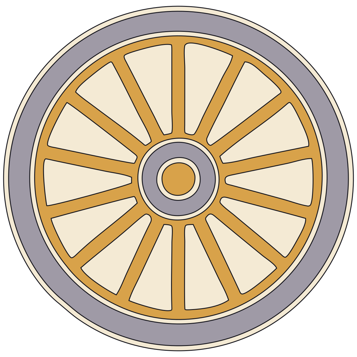 Ox-Carriage Wheel Crest (Genji-guruma) — Documented Kamon Motif, Edo V3 preview