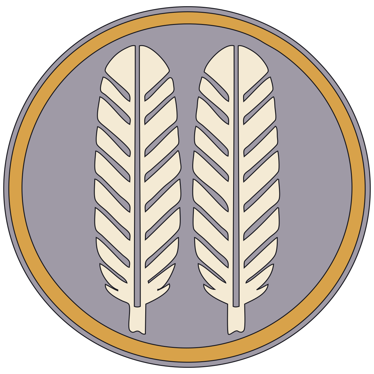Parallel Hawk-Feather Crest (Narabi Taka-no-ha-mon / Kikuchi) — Documented Kamon Motif, Kamakura–Edo preview