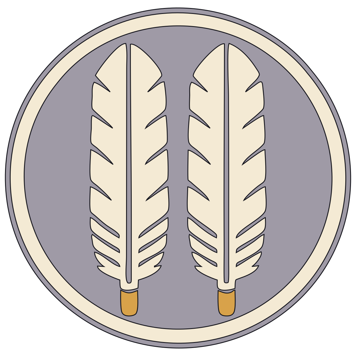 Parallel Hawk-Feather Crest (Narabi Taka-no-ha-mon / Kikuchi) — Documented Kamon Motif, Kamakura–Edo V3 preview