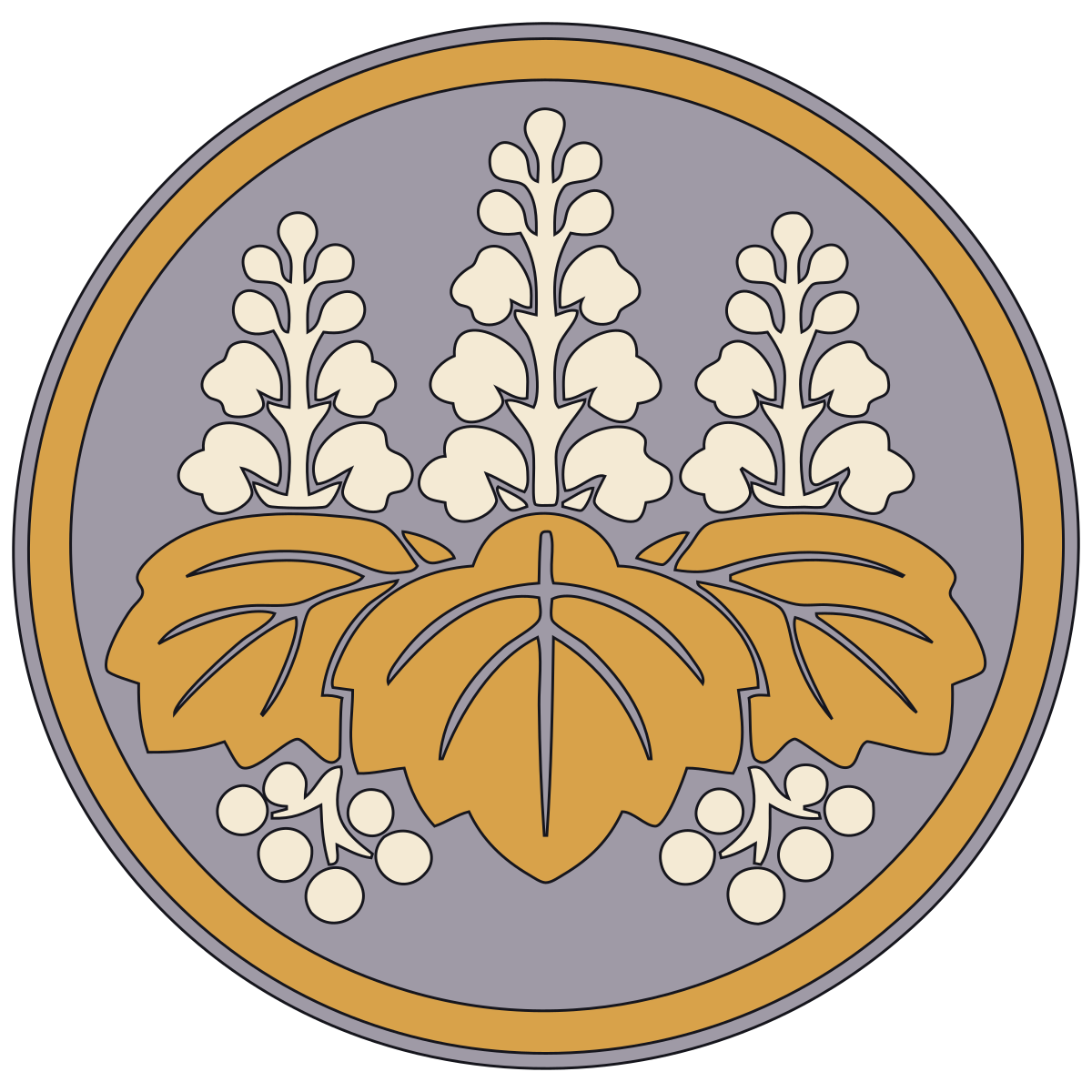 Paulownia Crest (Go-san Kiri-mon) — Documented Kamon Motif, Muromachi–Edo preview