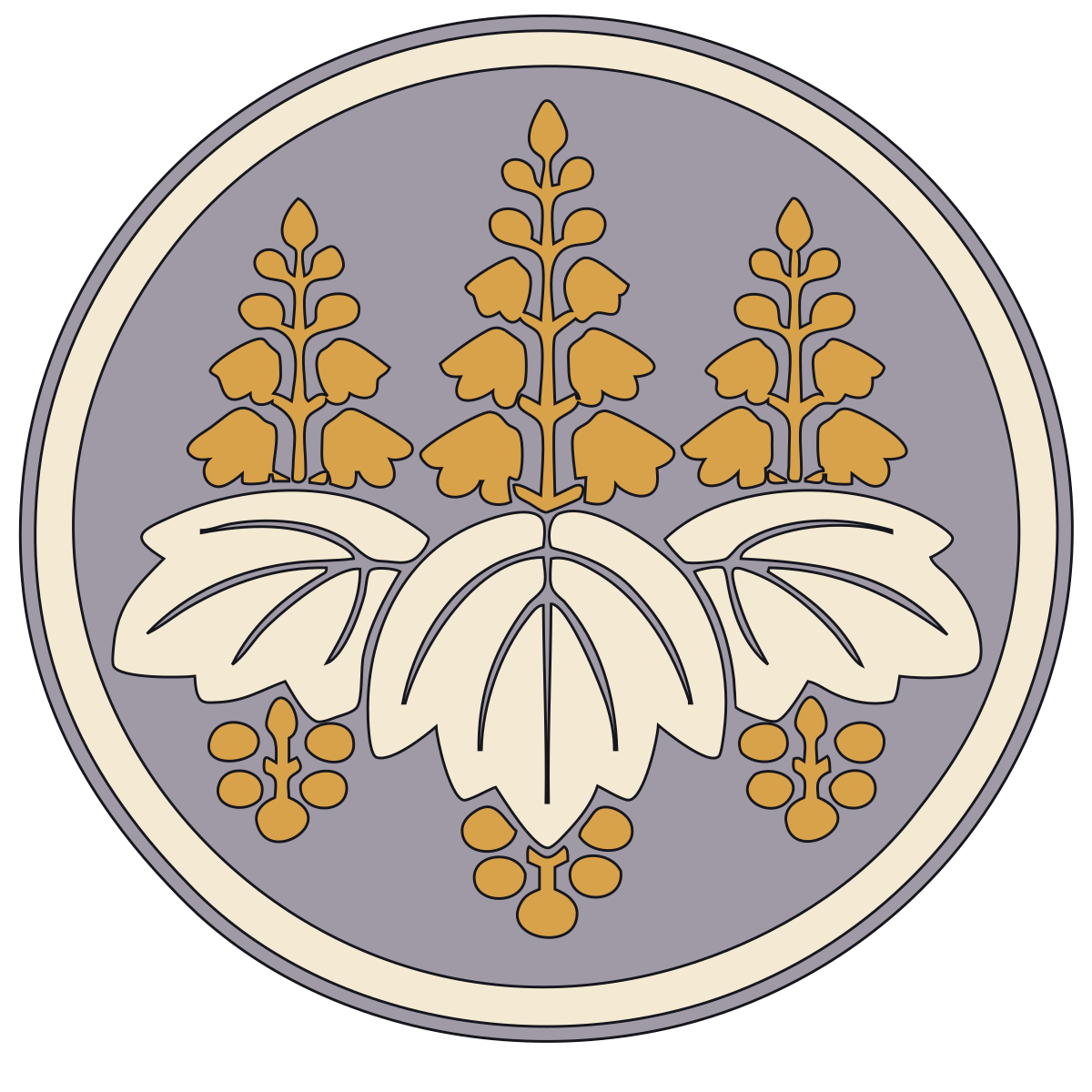 Paulownia Crest (Go-san Kiri-mon) — Documented Kamon Motif, Muromachi–Edo preview