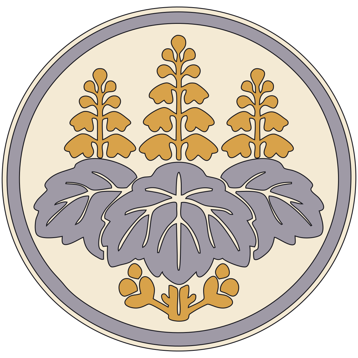 Paulownia Crest (Go-san Kiri-mon) — Documented Kamon Motif, Muromachi–Edo V3 preview