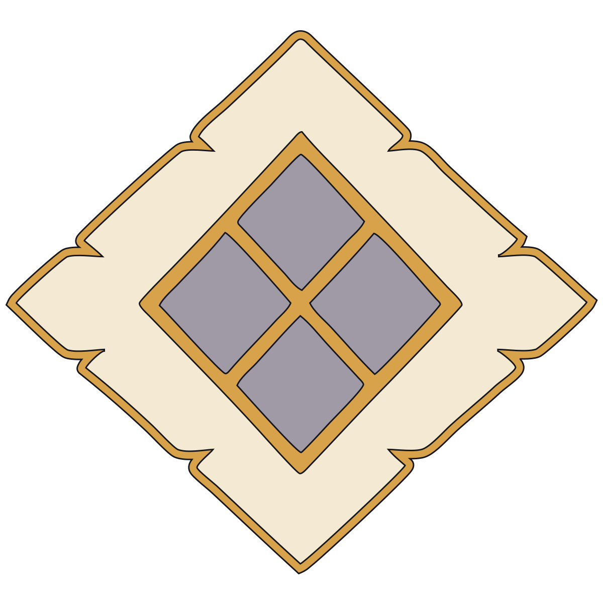 Pine-Bark Lozenge Crest (Matsukawa-Bishi-mon) — Documented Kamon Motif, Muromachi–Edo V2 preview