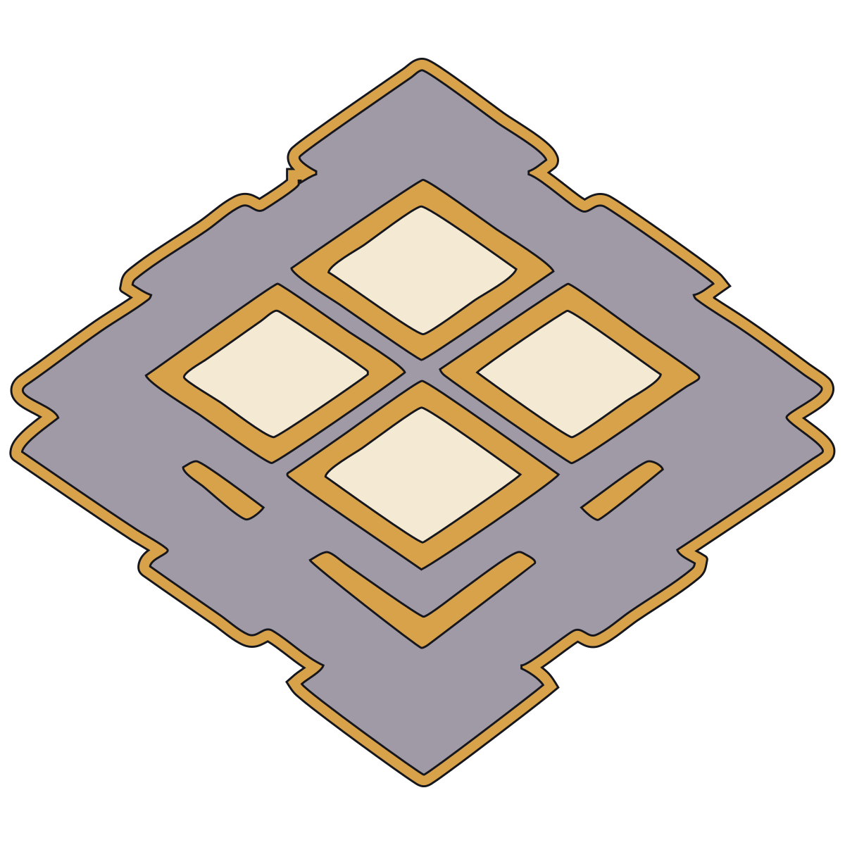 Pine-Bark Lozenge Crest (Matsukawa-Bishi-mon) — Documented Kamon Motif, Muromachi–Edo preview