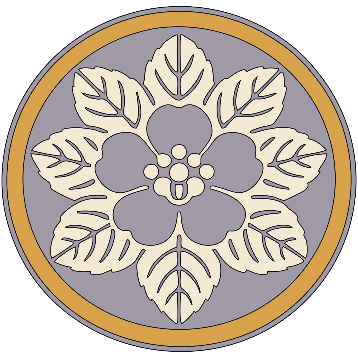Tachibana Citrus Crest (Yakushiji Tachibana-mon) — Documented Kamon Motif, Muromachi–Edo preview