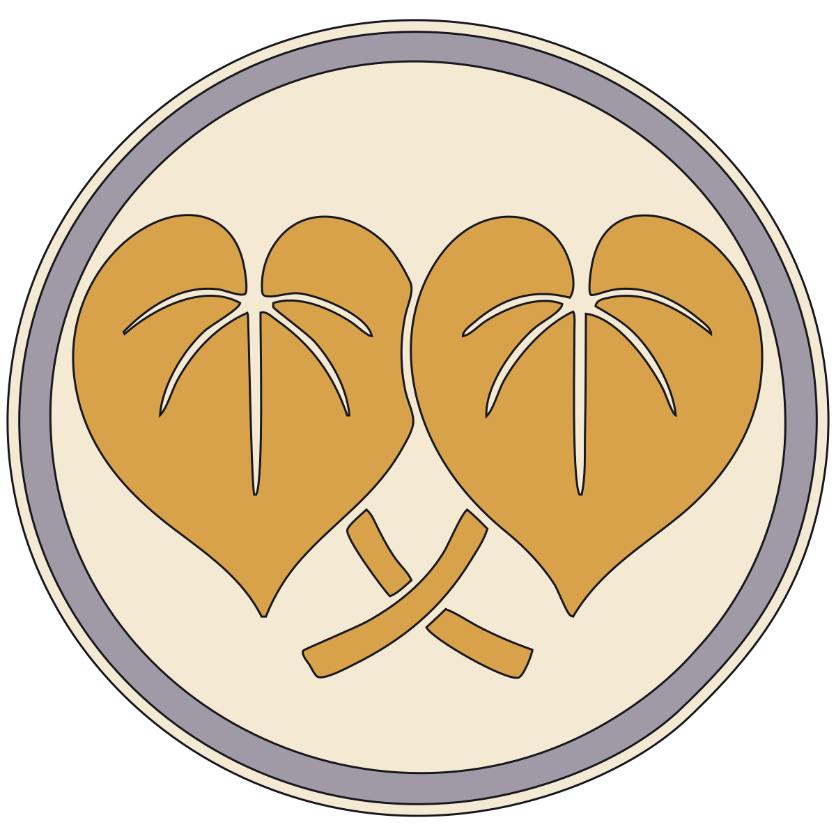 Two-Leaf Asarum Crest (Futaba-Aoi-mon) — Documented Kamon Motif, Muromachi–Edo V2 preview