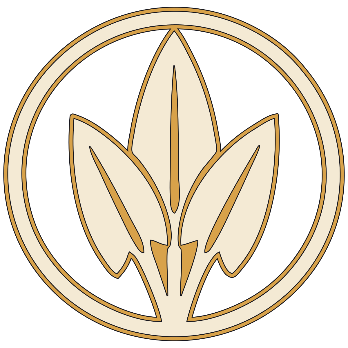 Upright Arrowhead-Plant Crest (Tachi-Omodaka-mon) — Documented Kamon Motif, Muromachi–Edo preview