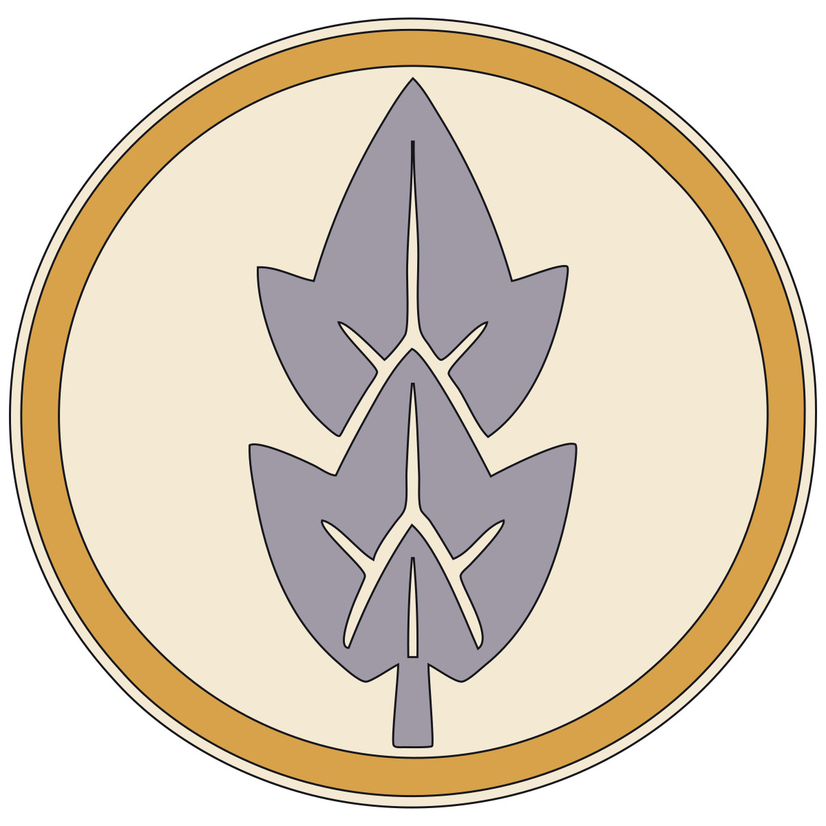 Upright Arrowhead-Plant Crest (Tachi-Omodaka-mon) — Documented Kamon Motif, Muromachi–Edo V3 preview