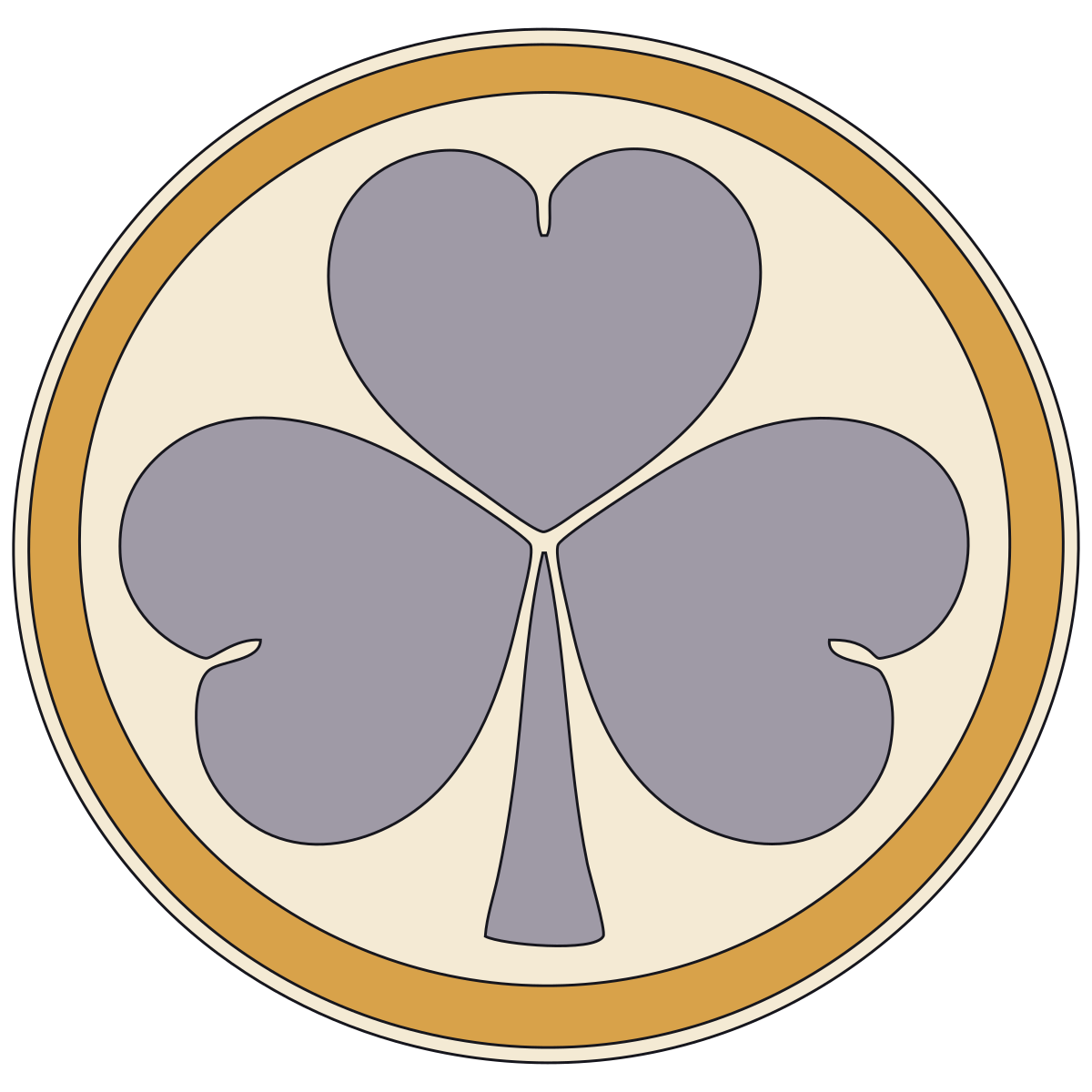 Woodsorrel Trefoil Crest (Katabami-mon) — Documented Kamon Motif, Muromachi–Edo preview
