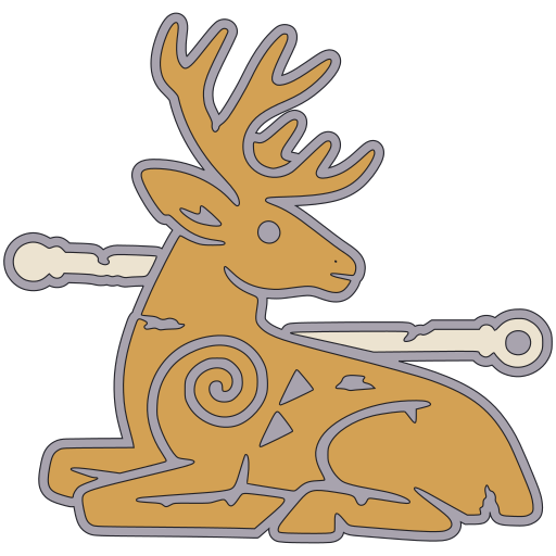 Seated Antlered Deer V3 preview